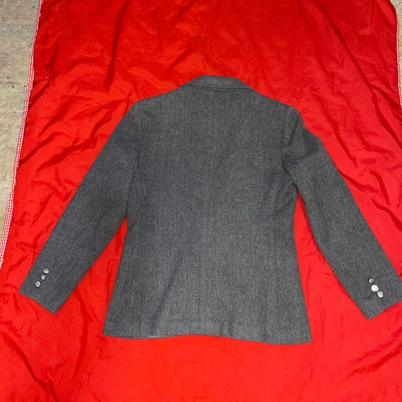 Cross Country Fashions Gray 100% wool jacket Size10 - Picture 9 of 11